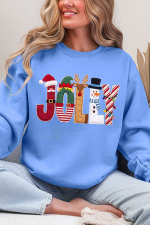 Christmas Characters Jolly Ecosmart Crewneck Sweatshirt - Wholesale Accessory Market