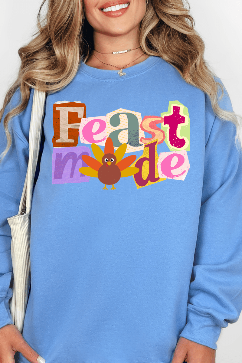 Turkey Feast Mode Ecosmart Crewneck Sweatshirt - Wholesale Accessory Market