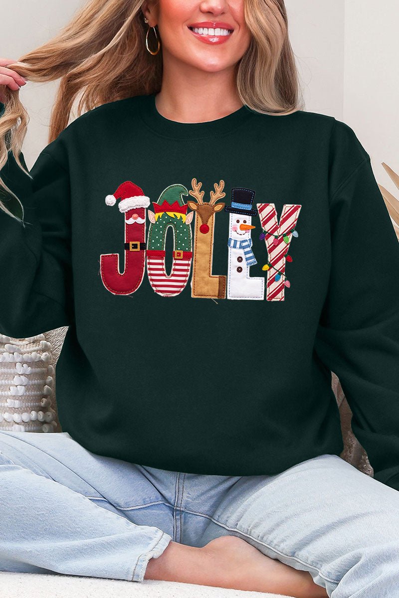 Christmas Characters Jolly Ecosmart Crewneck Sweatshirt - Wholesale Accessory Market