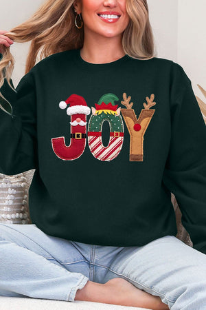 Christmas Characters Joy Ecosmart Crewneck Sweatshirt - Wholesale Accessory Market