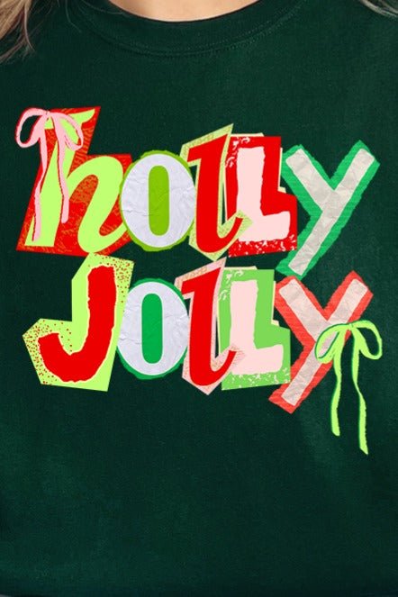 Retro Holly Jolly Ecosmart Crewneck Sweatshirt - Wholesale Accessory Market