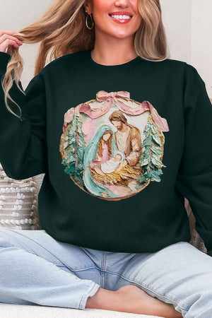 The Painted Baby Jesus Coquette Ecosmart Crewneck Sweatshirt - Wholesale Accessory Market