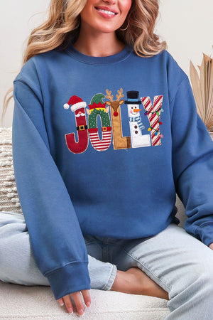 Christmas Characters Jolly Ecosmart Crewneck Sweatshirt - Wholesale Accessory Market