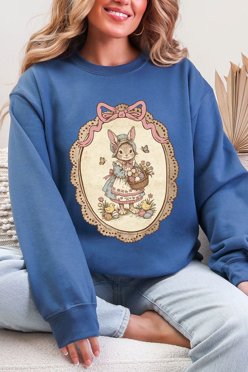 Easter Belle Spring Bunny Ecosmart Crewneck Sweatshirt - Wholesale Accessory Market
