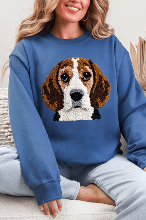 Faux Yarn Beagle Ecosmart Crewneck Sweatshirt - Wholesale Accessory Market