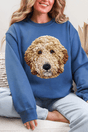 Faux Yarn Goldendoodle Ecosmart Crewneck Sweatshirt - Wholesale Accessory Market