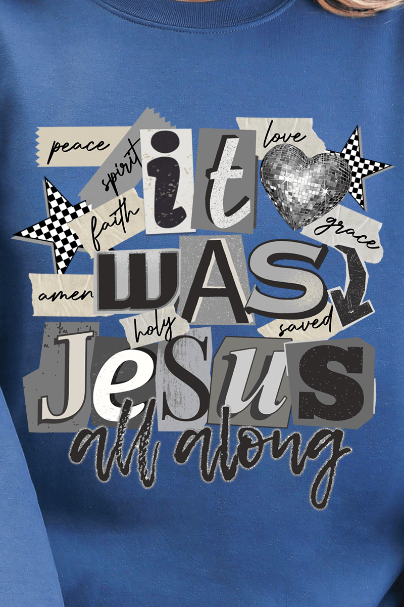 Monochromatic Jesus All Along Ecosmart Crewneck Sweatshirt - Wholesale Accessory Market