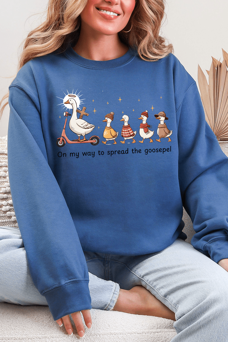 Spread The Goosepel Ecosmart Crewneck Sweatshirt - Wholesale Accessory Market