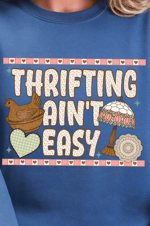 Thrifting Ain't Easy Ecosmart Crewneck Sweatshirt - Wholesale Accessory Market