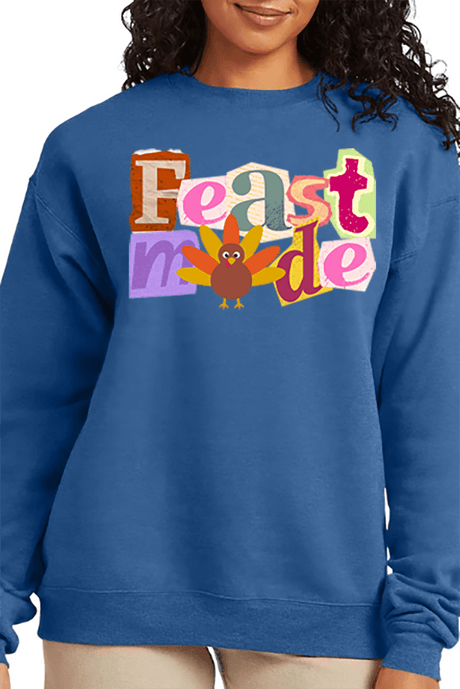 Turkey Feast Mode Ecosmart Crewneck Sweatshirt - Wholesale Accessory Market