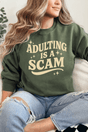 Adulting Is A Scam Ecosmart Crewneck Sweatshirt - Wholesale Accessory Market