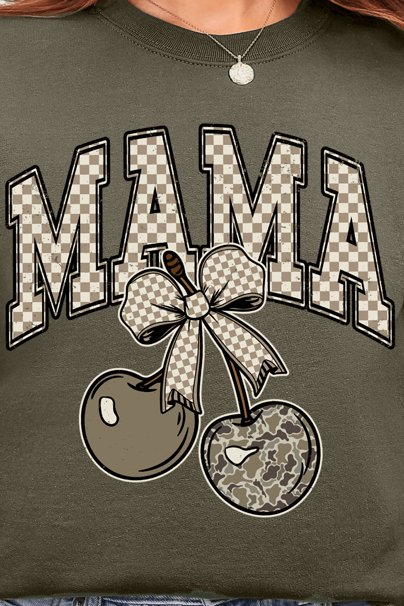 Cherry Luxe Mama Ecosmart Crewneck Sweatshirt - Wholesale Accessory Market