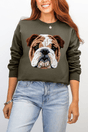 Faux Yarn English Bulldog Ecosmart Crewneck Sweatshirt - Wholesale Accessory Market