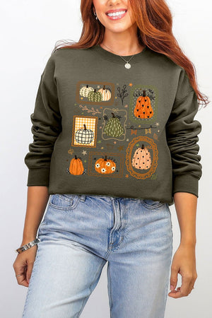 Lovely Gourd Doodles Ecosmart Crewneck Sweatshirt - Wholesale Accessory Market