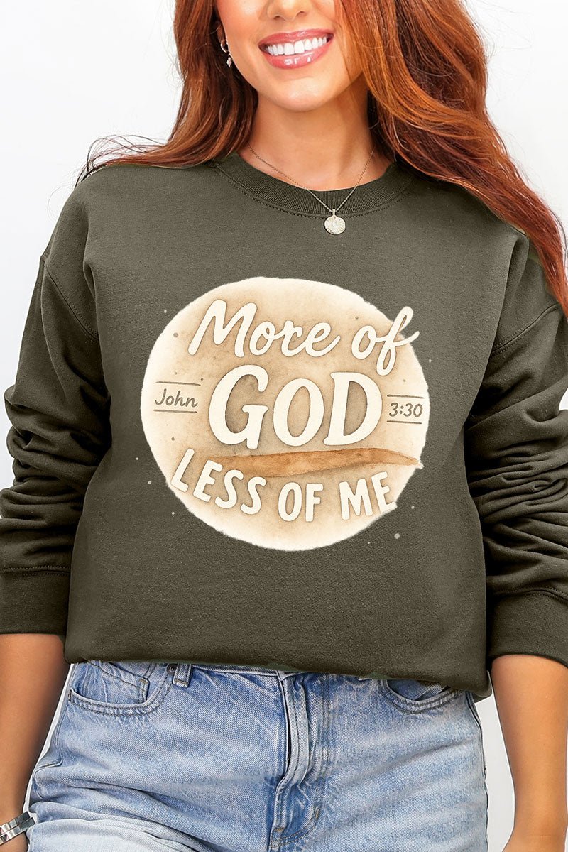 More Of God Less Of Me Ecosmart Crewneck Sweatshirt - Wholesale Accessory Market