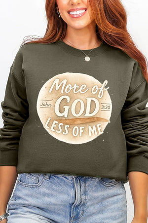 More Of God Less Of Me Ecosmart Crewneck Sweatshirt - Wholesale Accessory Market