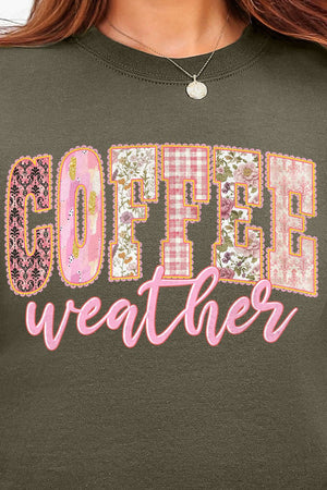 Pink Lace Coffee Weather Ecosmart Crewneck Sweatshirt - Wholesale Accessory Market