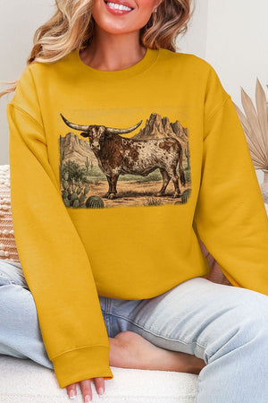 Desert Monarch Longhorn Ecosmart Crewneck Sweatshirt - Wholesale Accessory Market