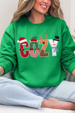 Christmas Characters Cozy Ecosmart Crewneck Sweatshirt - Wholesale Accessory Market