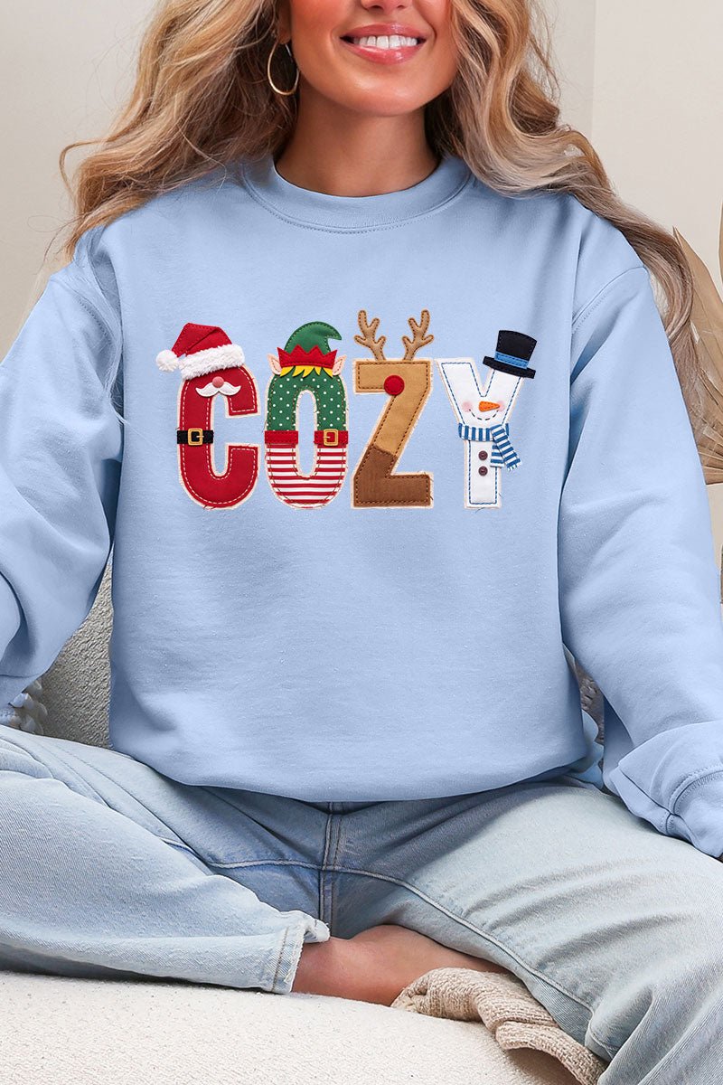Christmas Characters Cozy Ecosmart Crewneck Sweatshirt - Wholesale Accessory Market
