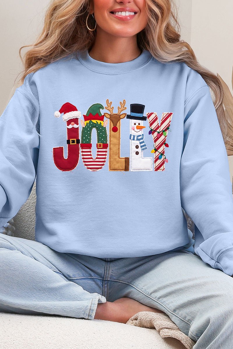 Christmas Characters Jolly Ecosmart Crewneck Sweatshirt - Wholesale Accessory Market
