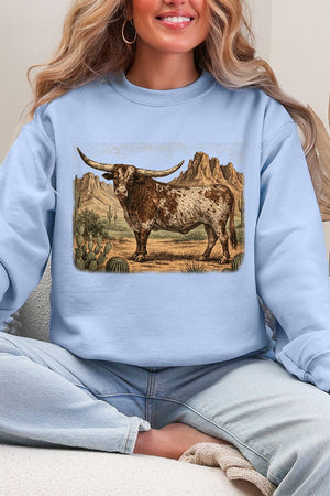 Desert Monarch Longhorn Ecosmart Crewneck Sweatshirt - Wholesale Accessory Market