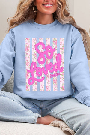 Floral So Loved Ecosmart Crewneck Sweatshirt - Wholesale Accessory Market