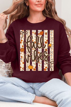 Cozy Coquette Fall Vibes Ecosmart Crewneck Sweatshirt - Wholesale Accessory Market