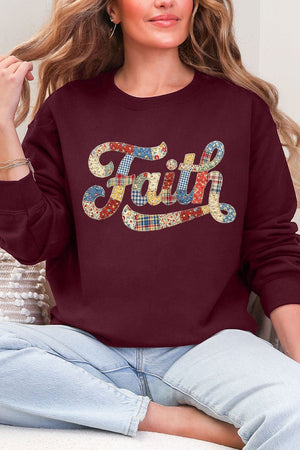 Faith Sewn Sweet Ecosmart Crewneck Sweatshirt - Wholesale Accessory Market