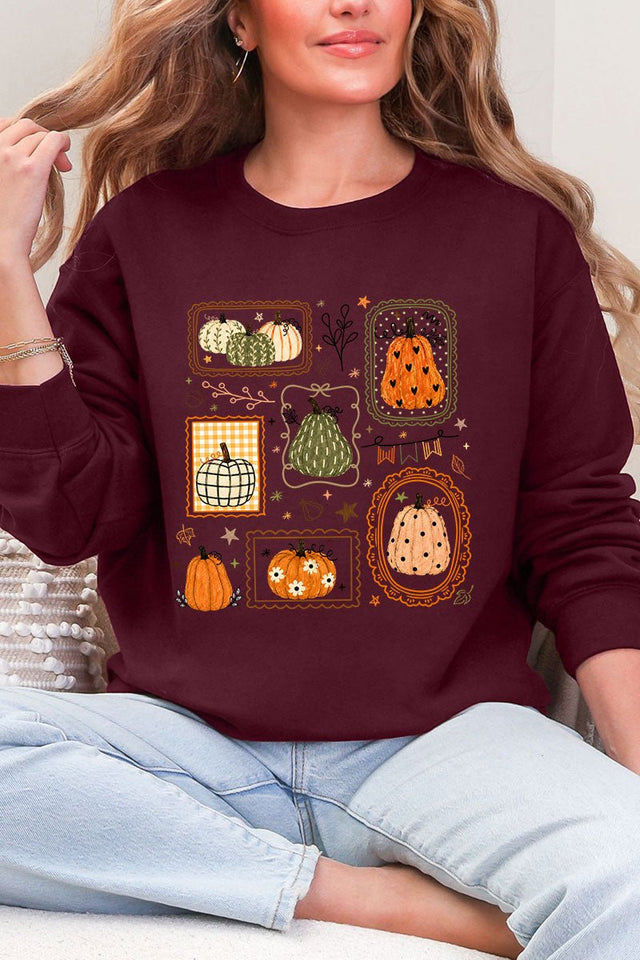 Lovely Gourd Doodles Ecosmart Crewneck Sweatshirt - Wholesale Accessory Market