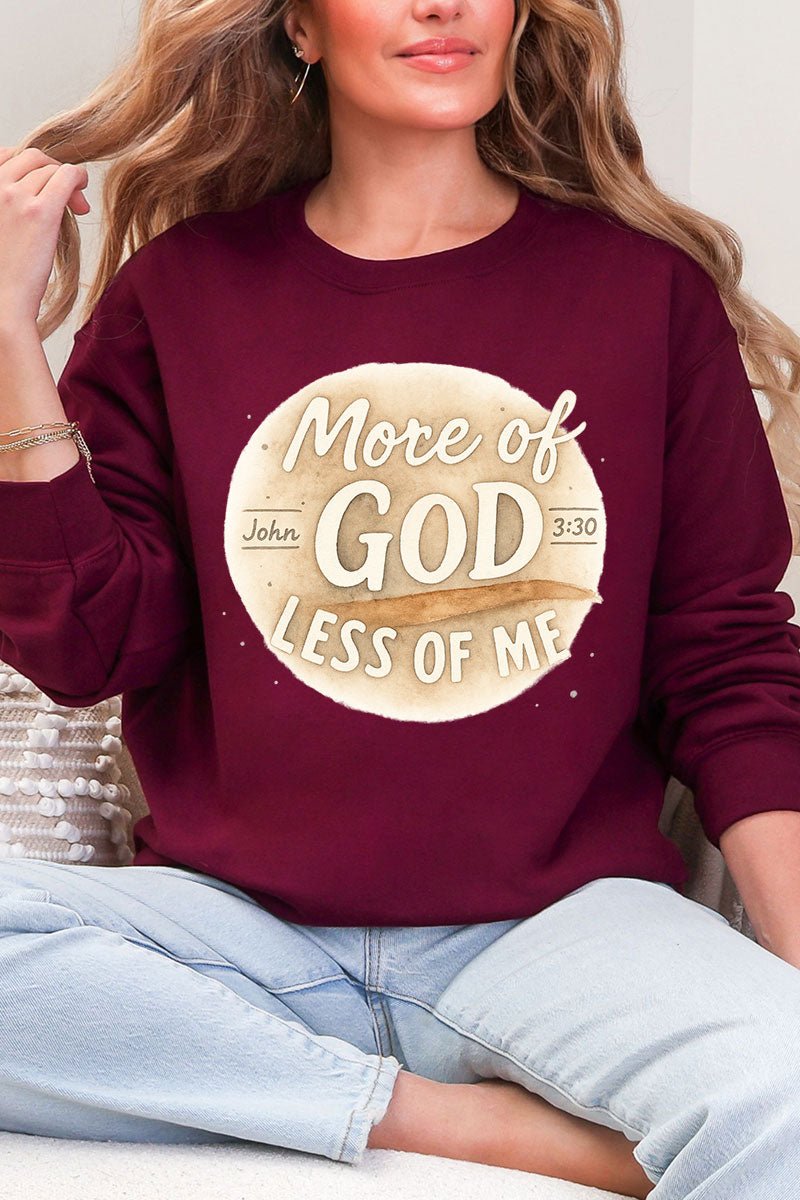 More Of God Less Of Me Ecosmart Crewneck Sweatshirt - Wholesale Accessory Market