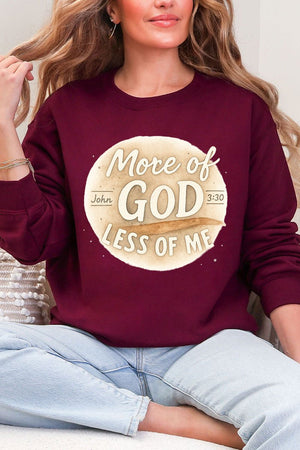More Of God Less Of Me Ecosmart Crewneck Sweatshirt - Wholesale Accessory Market
