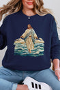 Faux Yarn Walking On Water Ecosmart Crewneck Sweatshirt - Wholesale Accessory Market
