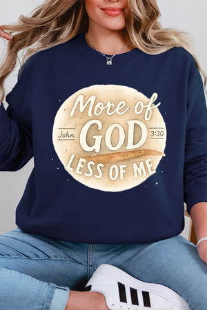 More Of God Less Of Me Ecosmart Crewneck Sweatshirt - Wholesale Accessory Market