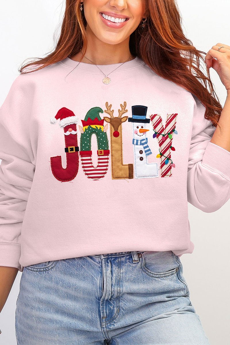 Christmas Characters Jolly Ecosmart Crewneck Sweatshirt - Wholesale Accessory Market