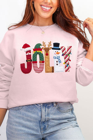 Christmas Characters Jolly Ecosmart Crewneck Sweatshirt - Wholesale Accessory Market