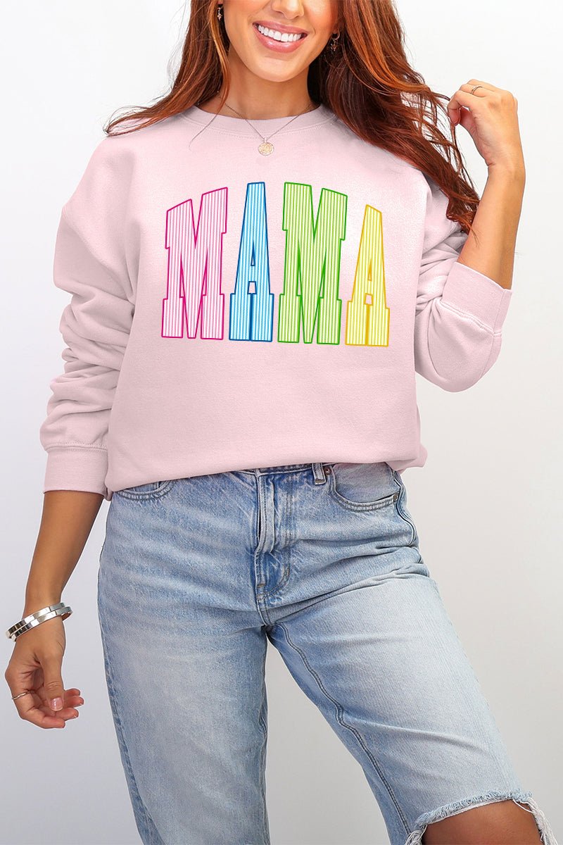 Color Me Loved Mama Ecosmart Crewneck Sweatshirt - Wholesale Accessory Market