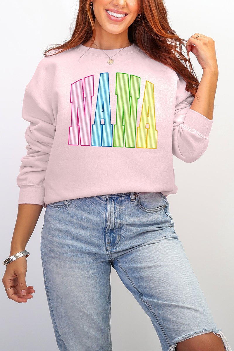 Color Me Loved Nana Ecosmart Crewneck Sweatshirt - Wholesale Accessory Market