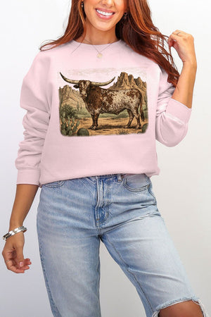 Desert Monarch Longhorn Ecosmart Crewneck Sweatshirt - Wholesale Accessory Market