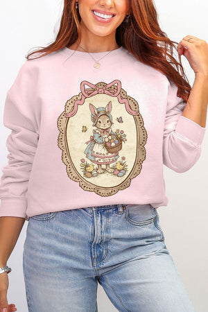 Easter Belle Spring Bunny Ecosmart Crewneck Sweatshirt - Wholesale Accessory Market