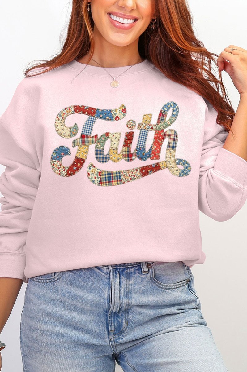 Faith Sewn Sweet Ecosmart Crewneck Sweatshirt - Wholesale Accessory Market