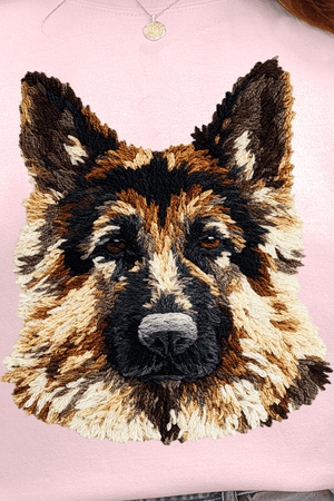 Faux Yarn German Shepherd Ecosmart Crewneck Sweatshirt - Wholesale Accessory Market