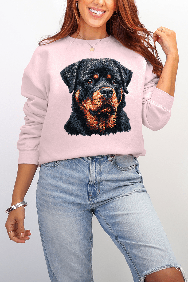 Faux Yarn Rottweiler Ecosmart Crewneck Sweatshirt - Wholesale Accessory Market