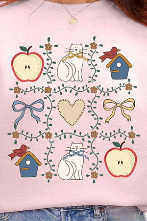 Heart & Home Quilt Ecosmart Crewneck Sweatshirt - Wholesale Accessory Market