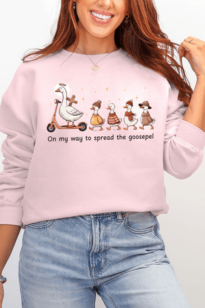 Spread The Goosepel Ecosmart Crewneck Sweatshirt - Wholesale Accessory Market