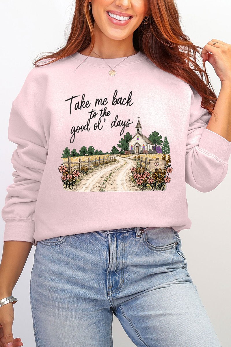 Take Me Back Ecosmart Crewneck Sweatshirt - Wholesale Accessory Market