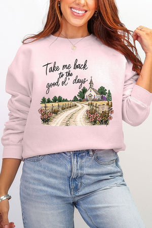 Take Me Back Ecosmart Crewneck Sweatshirt - Wholesale Accessory Market