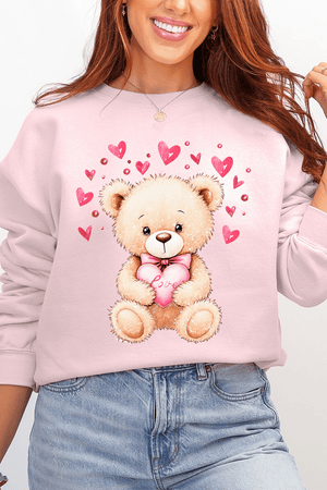 Teddy In Love Ecosmart Crewneck Sweatshirt - Wholesale Accessory Market