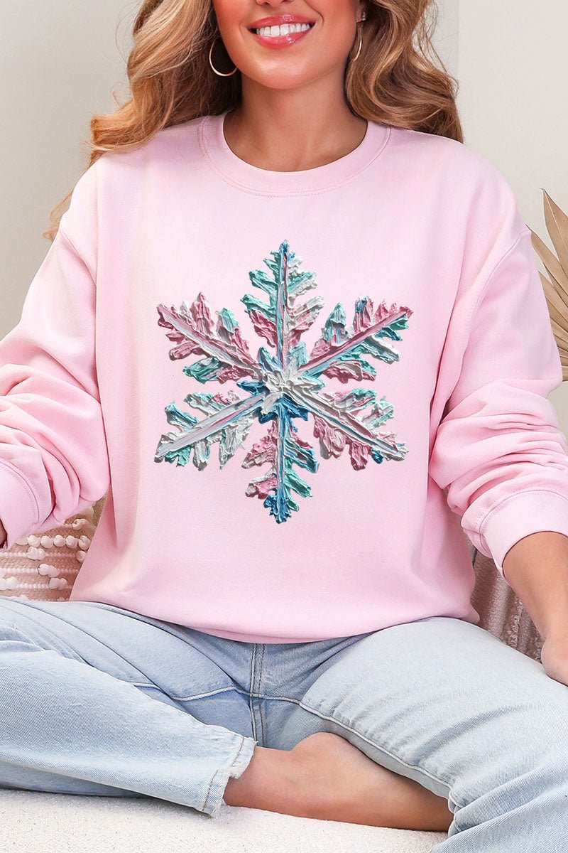 The Painted Snowflake Ecosmart Crewneck Sweatshirt - Wholesale Accessory Market