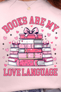 Valentine Books Are My Love Language Ecosmart Crewneck Sweatshirt - Wholesale Accessory Market